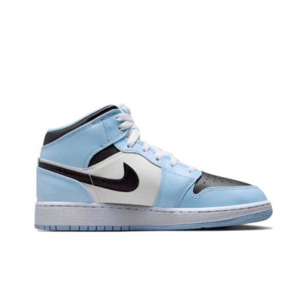 Jordan 1 Mid Ice Blue (2022) (GS) 555112-401 - Image 4