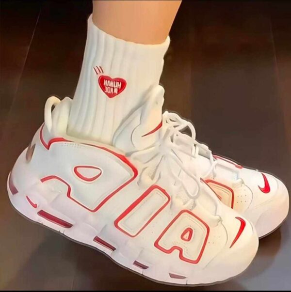 Nike Air More Uptempo 2021 'White Varsity Red' (GS) DJ5988-100 - Image 7