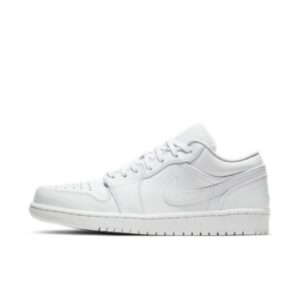 Jordan 1 Low Triple White Tumbled Leather 553558-130