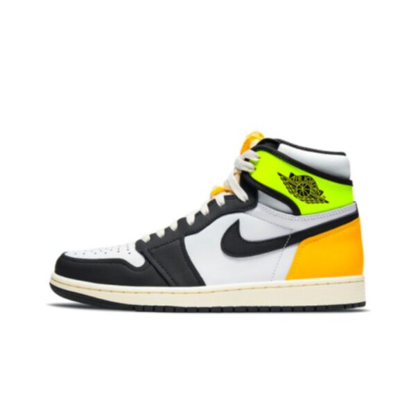 Jordan 1 Retro High White Black Volt University Gold 555088-118