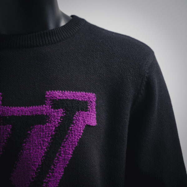 Louis Vuitton 24SS Flocked Logo Crewneck Sweater - Image 5