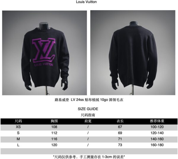 Louis Vuitton 24SS Flocked Logo Crewneck Sweater - Image 9