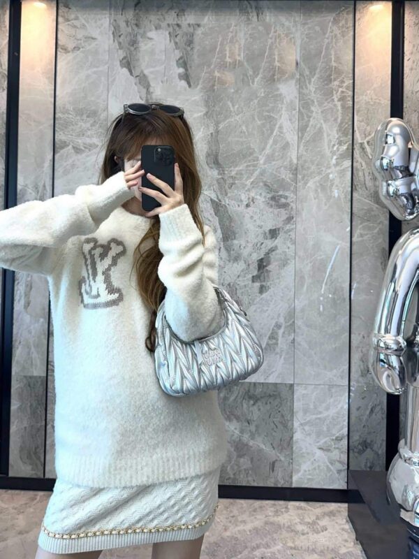 Louis Vuitton LV Intarsia Logo Crewneck Knit Sweater - Image 13