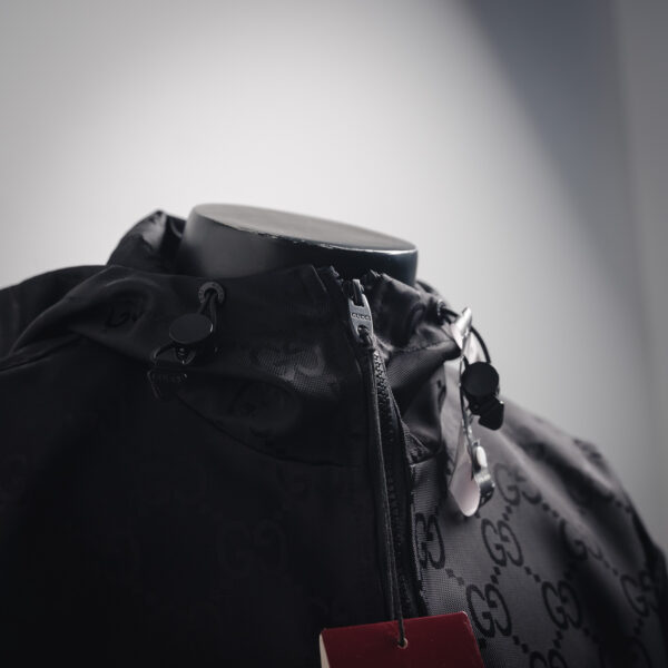 Gucci Red & Green Web Stripe Hooded Windbreaker - Image 6