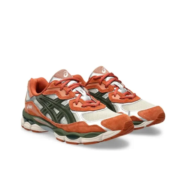 Asics Gel NYC Oatmeal Forest Green Orange 1201A789-251 - Image 5