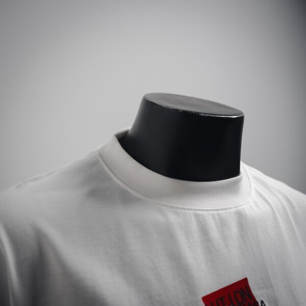 Balenciaga 25SS Embroidered Logo Red Tape Short Sleeve T-Shirt - Image 6