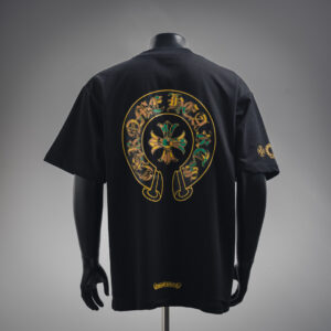 Chrome Hearts 25SS Horseshoe Painted Cross Short Sleeve T-Shirt