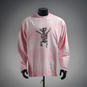 WE11DONE 24SS Cute Heart Skull Gradient Print Couple Long Sleeve T-Shirt