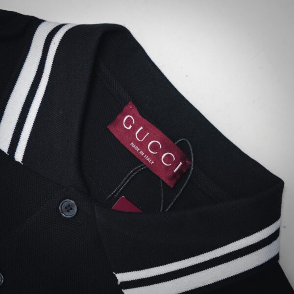 GUCCI Signature Embroidered Pocket Polo Shirt - Image 9