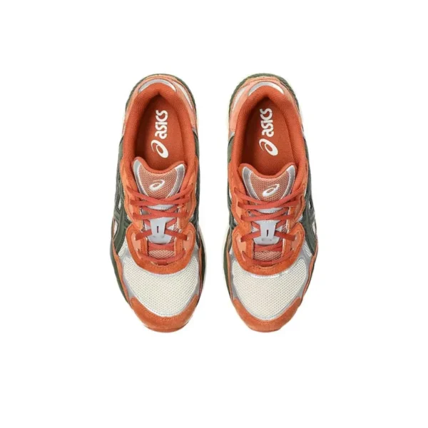 Asics Gel NYC Oatmeal Forest Green Orange 1201A789-251 - Image 3