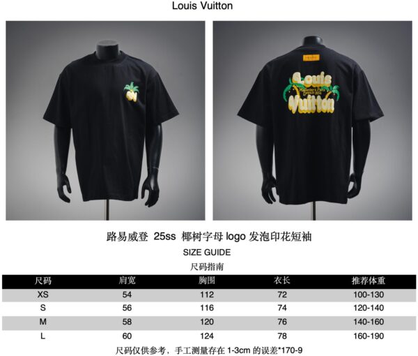 Louis Vuitton LV 25ss Coconut Tree Logo Foam Print Short Sleeve T-Shirt - Image 11