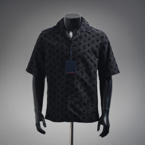 Louis Vuitton 25SS All-Over Monogram Flocked Short Sleeve Shirt