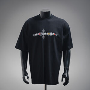 CHROME HEARTS CH Sanskrit Chest Print Short Sleeve T-Shirt