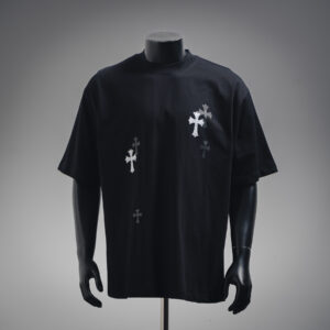 Chrome Hearts 25SS Leather Patch Cross Logo Oversized T-Shirt