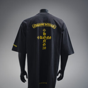 Chrome Hearts CH 25th Anniversary Hong Kong Exclusive Gold Glitter T-Shirt